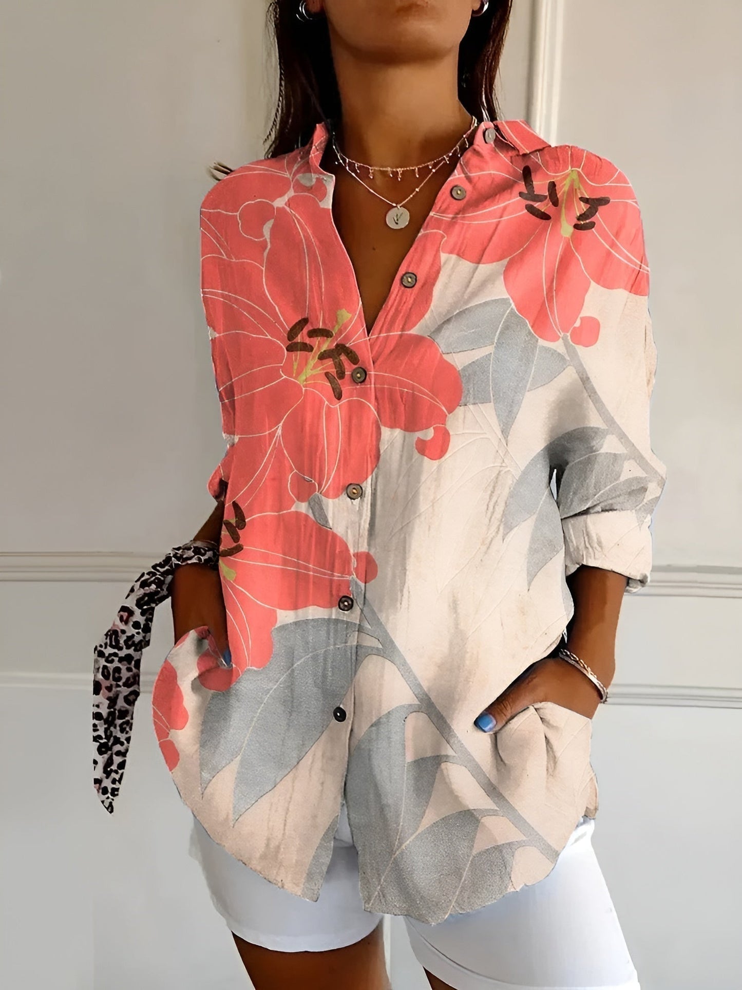 Amara - Lightweight floral print blouse