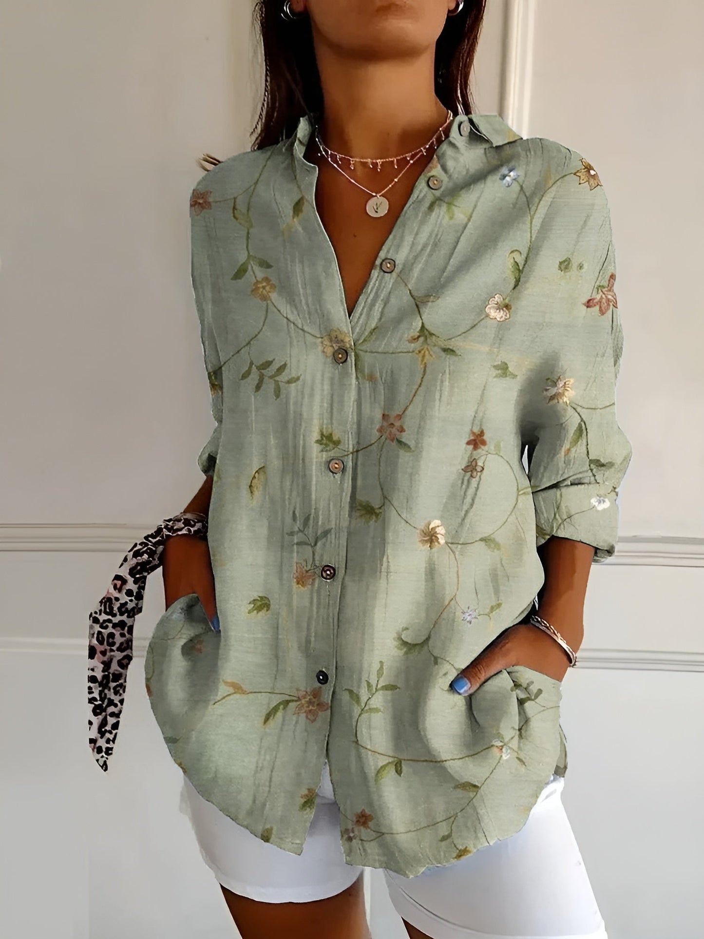 Amara - Lightweight floral print blouse