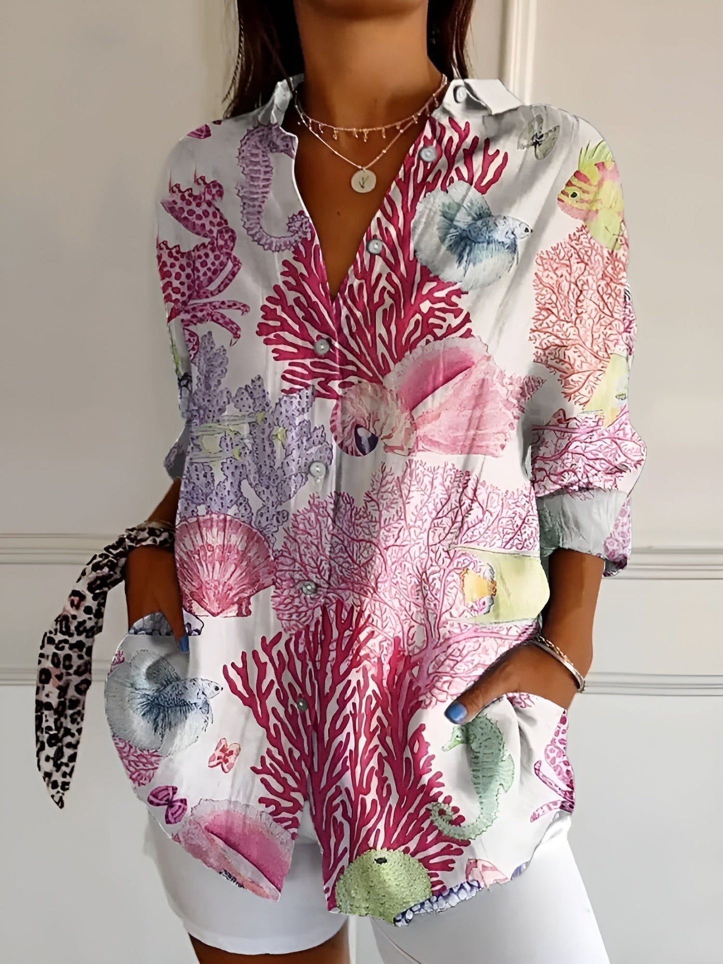 Amara - Lightweight floral print blouse