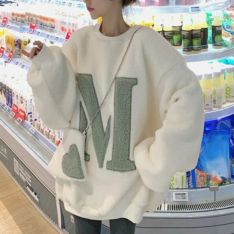 Ella - Long Sleeve Sweatshirts with Lamb