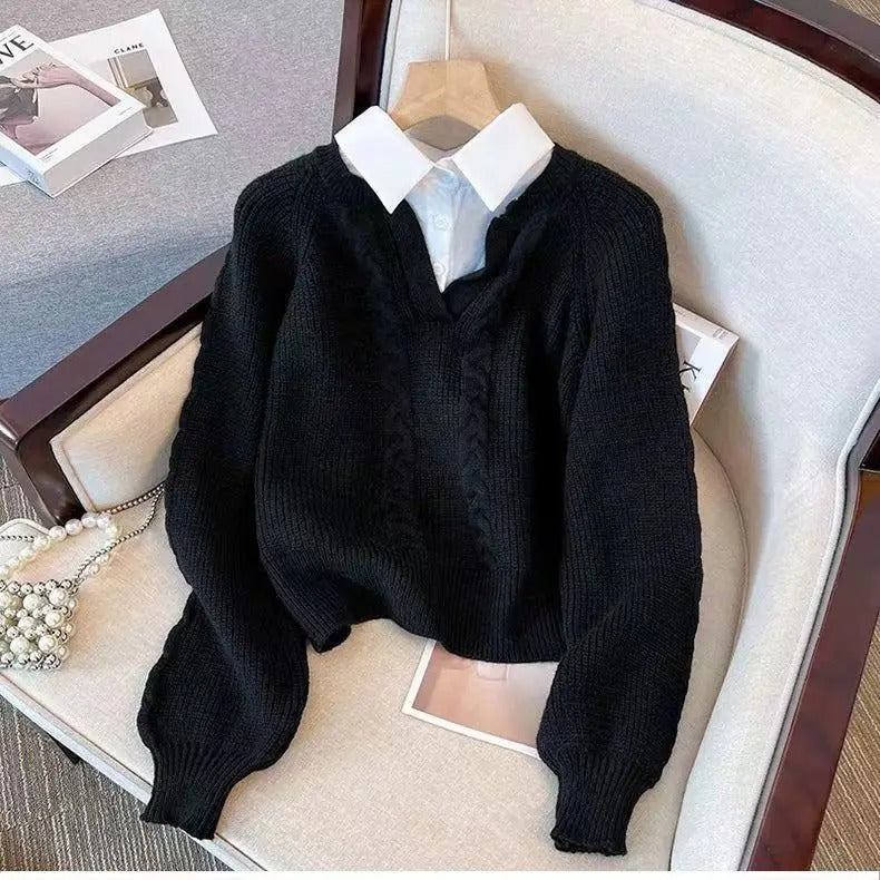 Ada - Knitted sweater in retro design