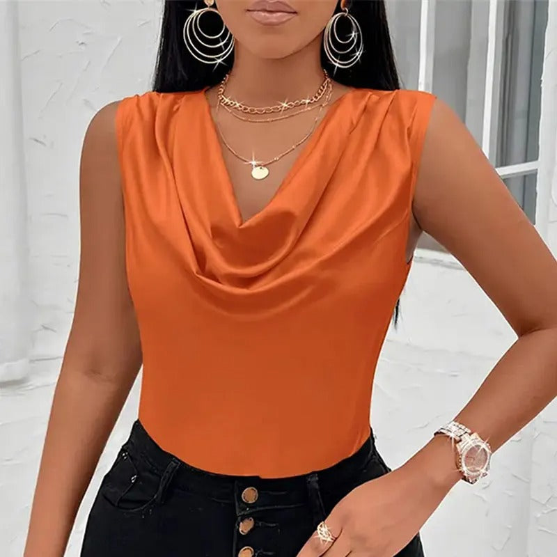 Amelia - Elegant satin tank tops