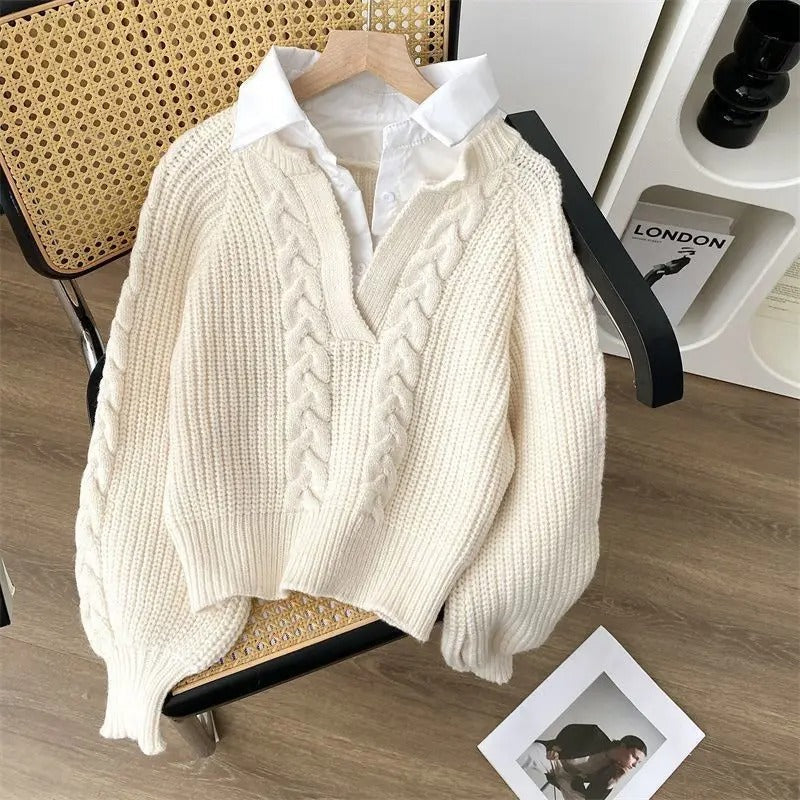 Ada - Knitted sweater in retro design
