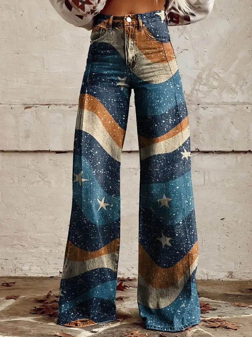 Edie - Retro wide leg trousers