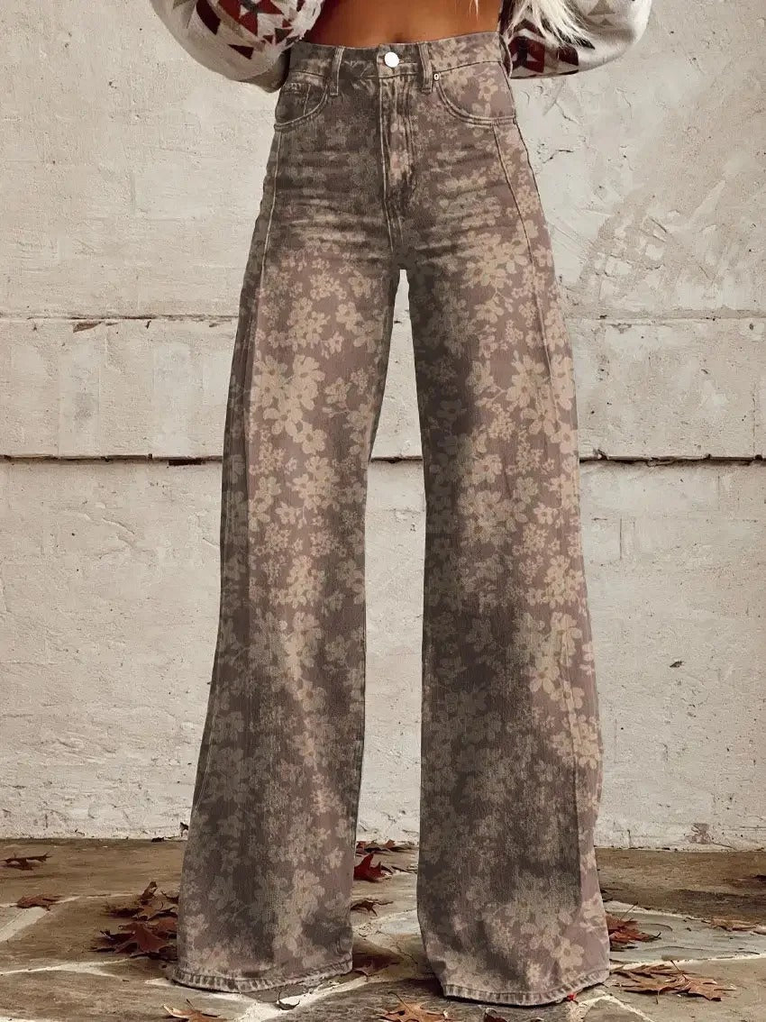 Edie - Retro wide leg trousers