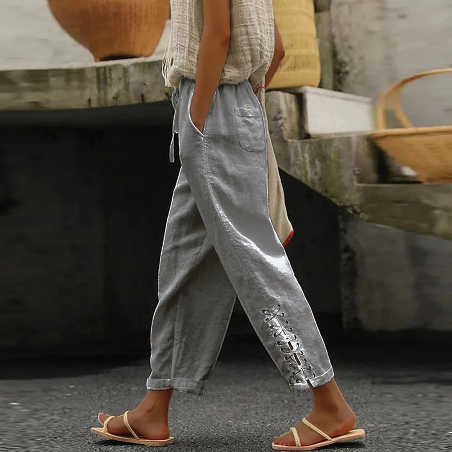 Clara - Casual baggy trousers with wide legs