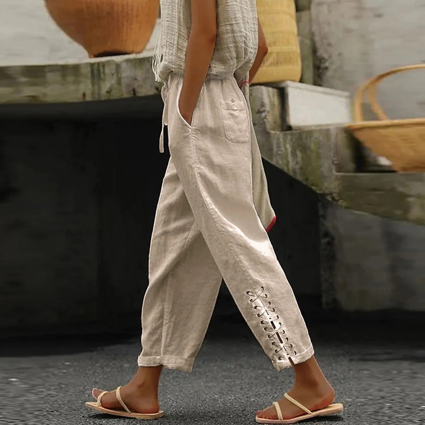 Clara - Casual baggy trousers with wide legs