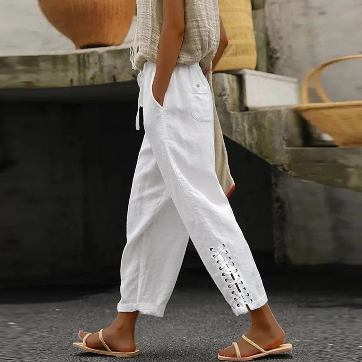 Clara - Casual baggy trousers with wide legs