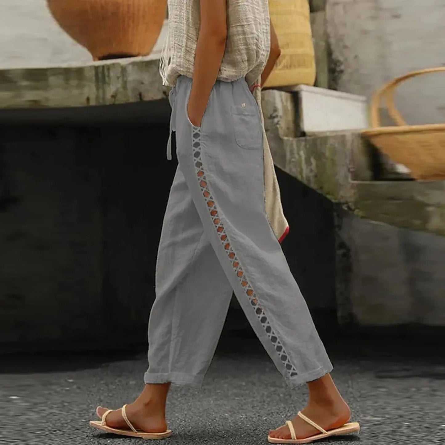 Cora - Casual baggy trousers with wide legs