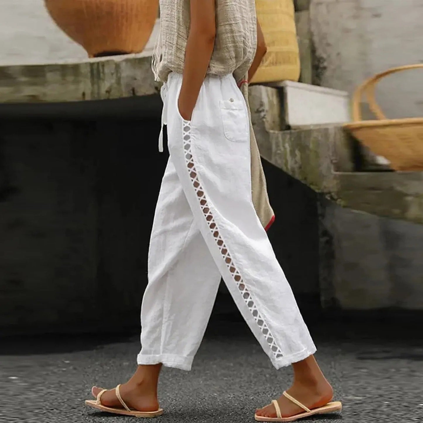 Cora - Casual baggy trousers with wide legs