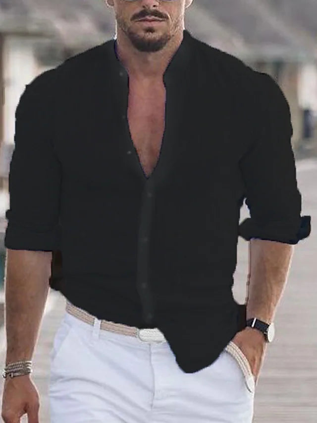Matthias - Summer shirt with button closure for men