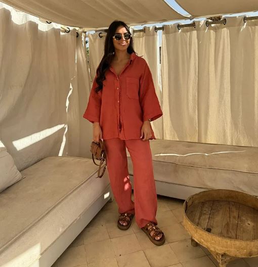 Eloise - Silk Cotton Long Sleeve & Pants Set