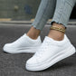 Women's Clean White Leather Sneakers