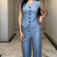 Laura | Linen Blouse and Trousers Set