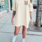 Iris - Round neck floral print T-shirt dress
