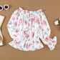 Floral Women's Chiffon Blouse with Ruffle Sleeves – Elvira