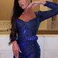 Sequin Jumpsuit with Corset Detail and Flared Legs