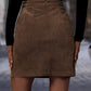 Christina - Women's Ribbed Velvet Skirt