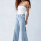 Light Indigo Bow Jeans