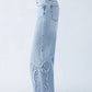 Light Indigo Bow Jeans