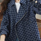 Lucy - Denim Rider jacket with stand-up collar