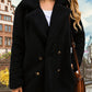 Lolly - Double-breasted teddy coat with lapels