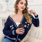 Ada - Cardigan with button closure and star pattern