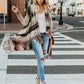 Helena - Chic striped poncho vest