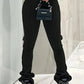 Paulina - Casual high waist ribbed trousers