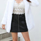 Beatrice - Elegant women's coat in faux fur with shawl collar