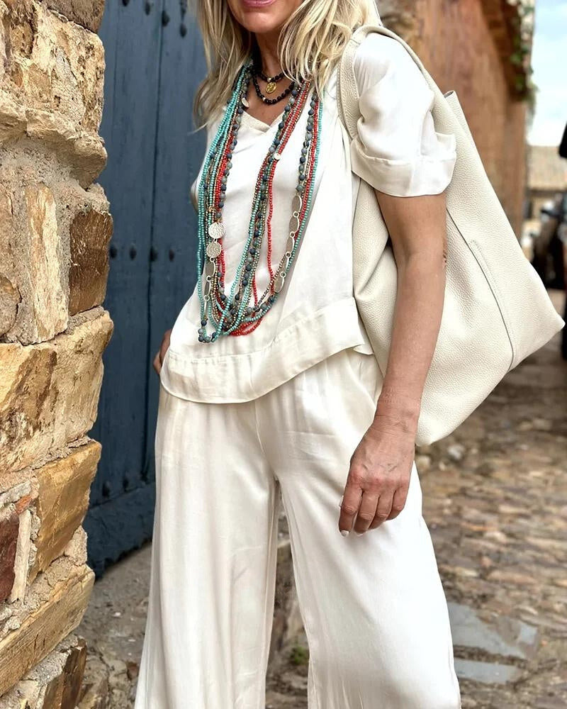 Faye - comfortable summer set [top+pants]