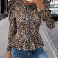 Madeline - Casual women's jacket with leopard print and zipper