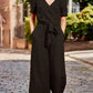 Linn - Belted Jumpsuit with Short Sleeves