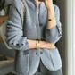 Jasmine - Elegant Knitted Cardigan with High Collar