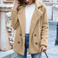 Mid-Length Coat with Double-Breasted Buttons Chic Warmth with a Timeless Silhouette