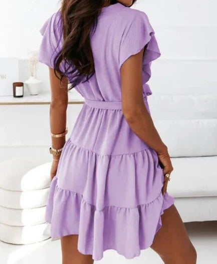 Aveline - A-line dress with short sleeves