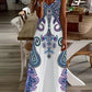 Gladys - Floral Print V-Neck Maxi Dress