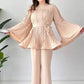Antonia - Pleated flared top and pants