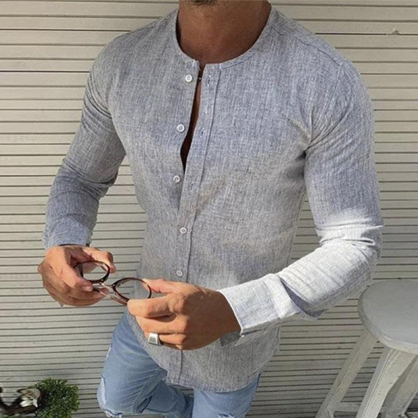 Stylish long sleeve cotton shirt for men