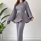 Antonia - Pleated flared top and pants