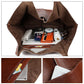 Oversized Vintage Leather Shoulder Bag for Women – Timeless Style Meets Everyday Functionality
