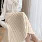 Satin Pleated High-Waist Skirt