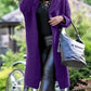 Melinda - Plain hooded cardigan with button closure