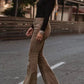 Trendy Corduroy Flare Pants for Women