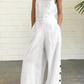 Corinth - Regular jumpsuits with plain buckle and square collar