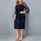 Azucena - Festive women's dress with lotus flower sleeve and sequins