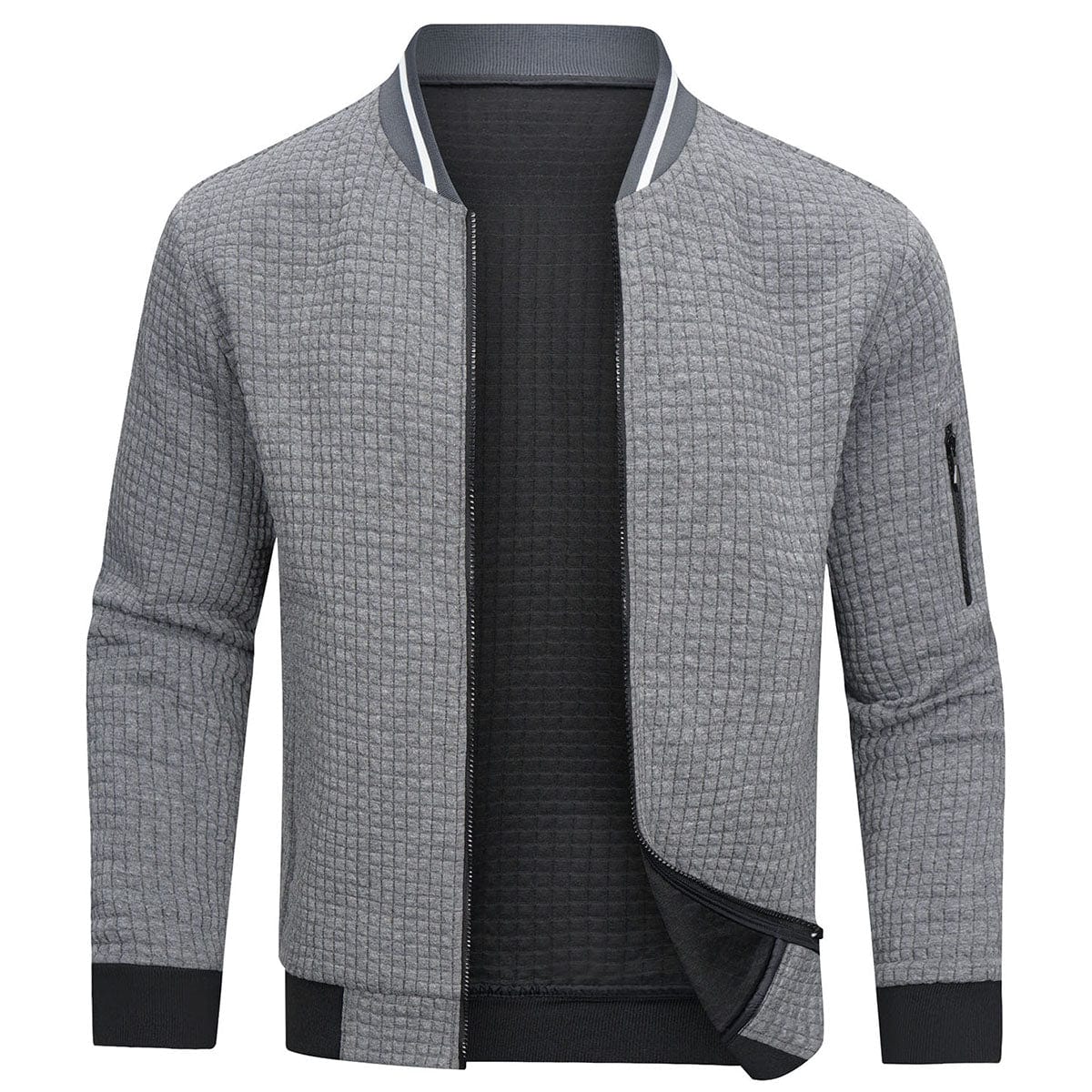 Comfortable and Warm Men's Zip-Up Sweater