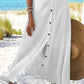 Princess - High waisted solid skirt with buckle and buttons