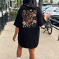Iris - Round neck floral print T-shirt dress