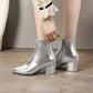 Stylish Silver Ankle Boots for Women